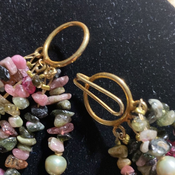 Multi strand tourmaline w/earrings set - Picture 6 of 9